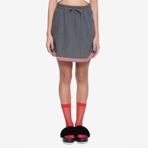 Hot Topic Gray Red Skater Mini Skirt